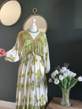 Dress lime print detail