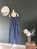 Linen dress navy