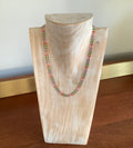 Golden and pastel epoxy droplets necklace