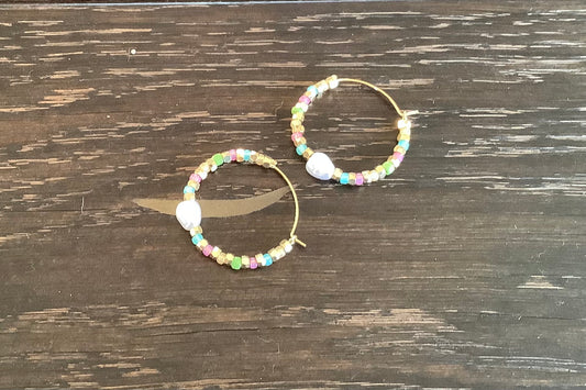 Beaded hoops