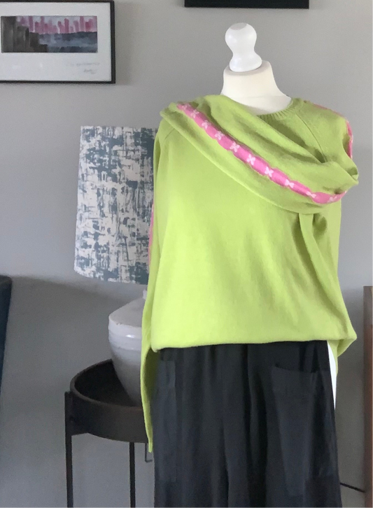 Cashmere trim sweater