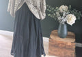 Black linen skirt