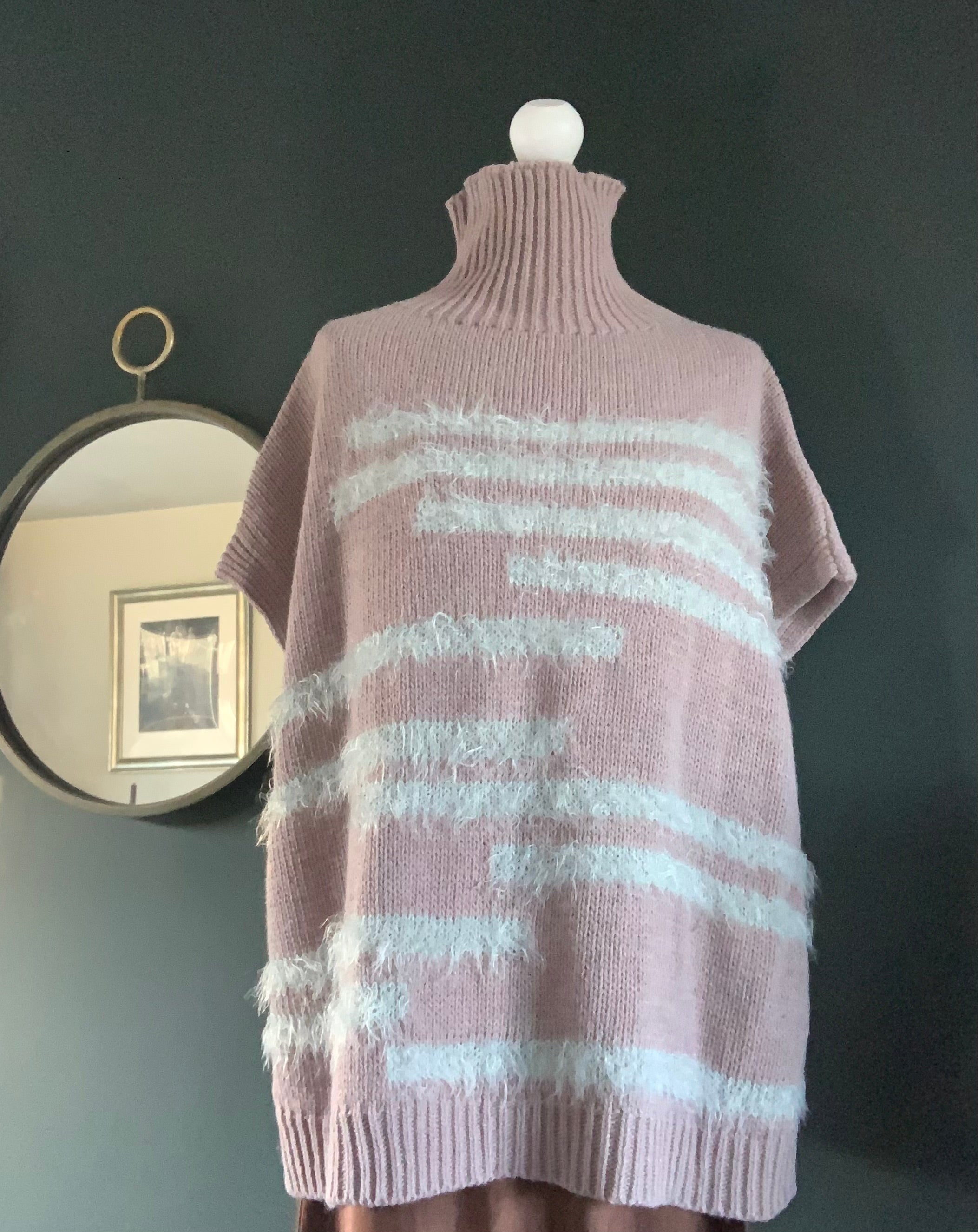 Roll neck poncho