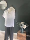 White linen tee