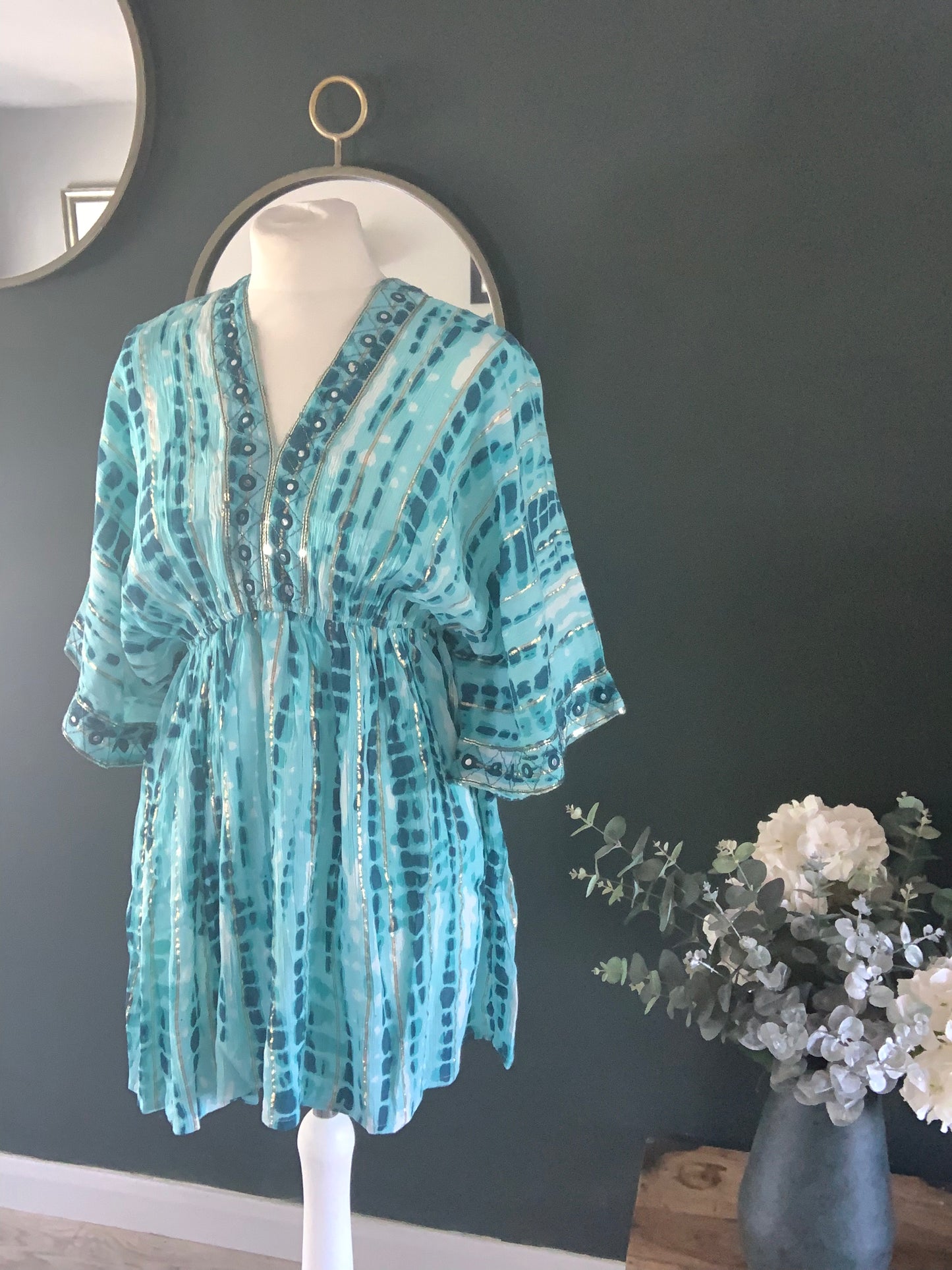 Blue and gold tunic