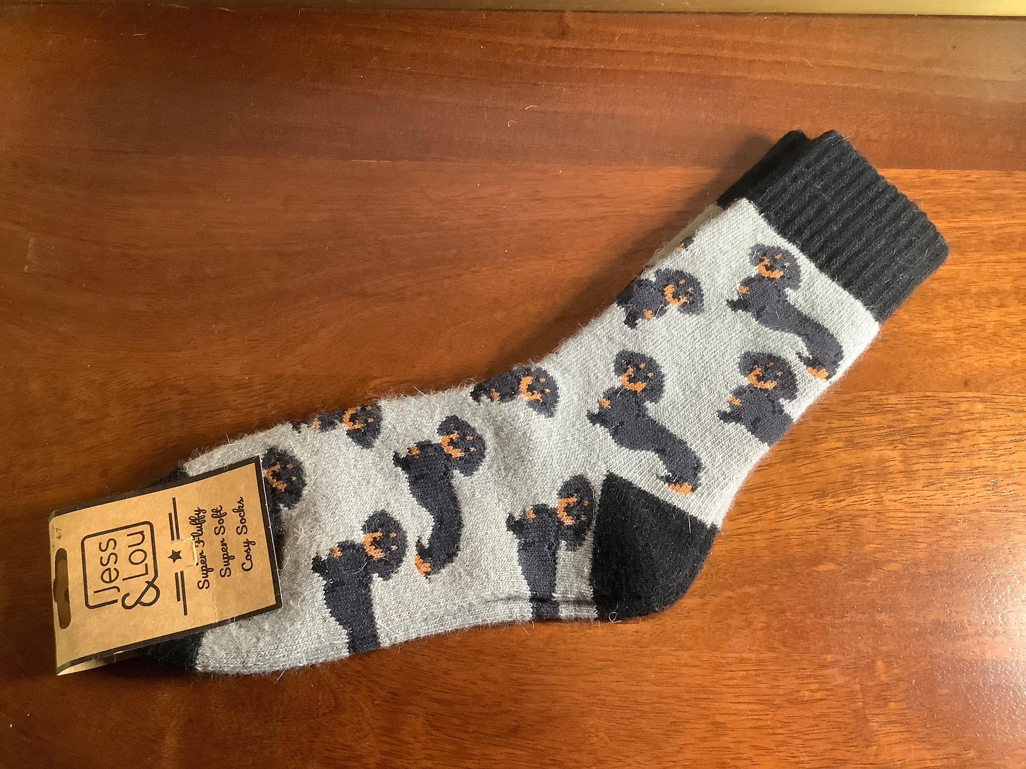 Cosy socks - Dachshund - grey
