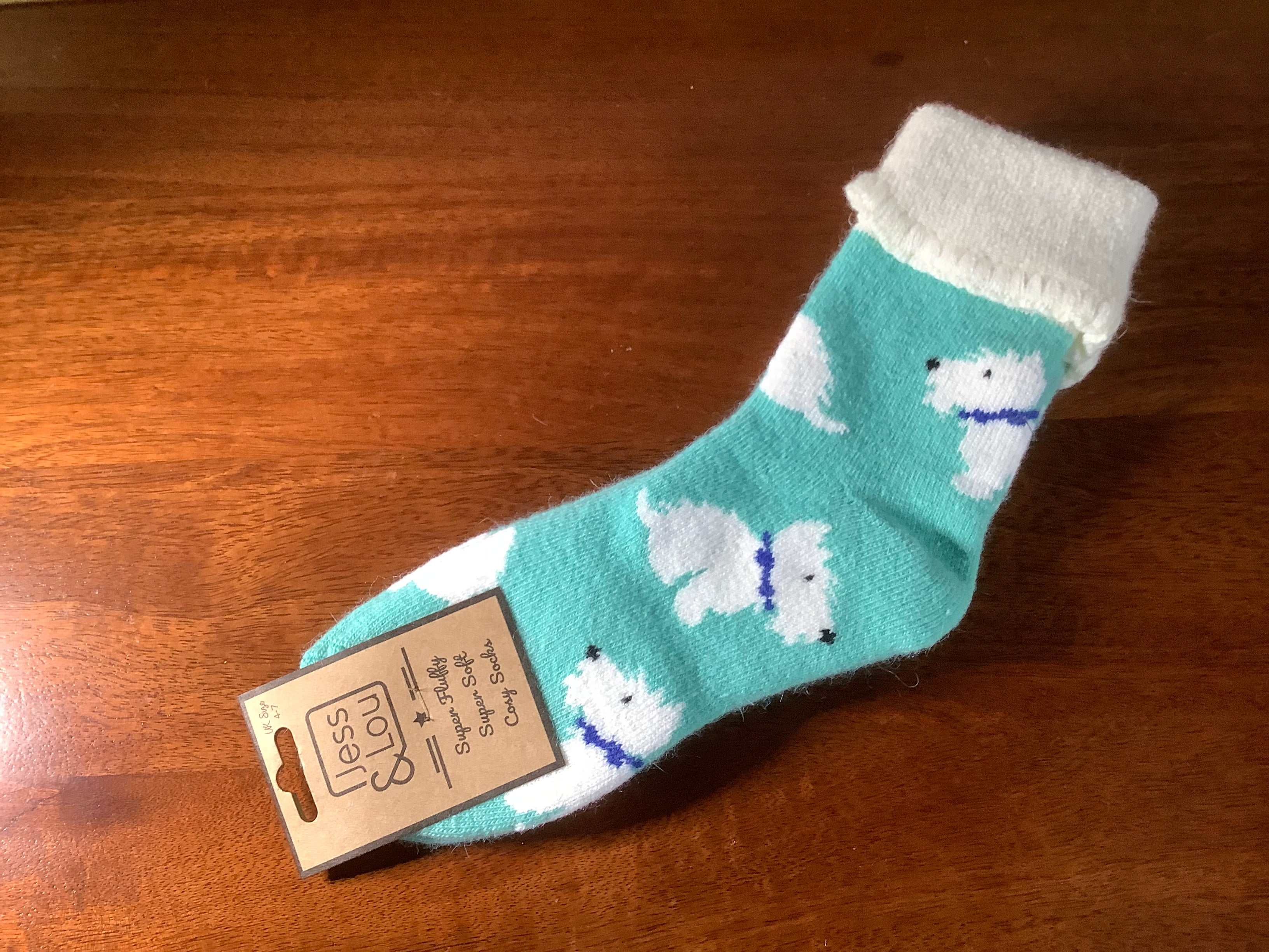Cosy socks - westies blue
