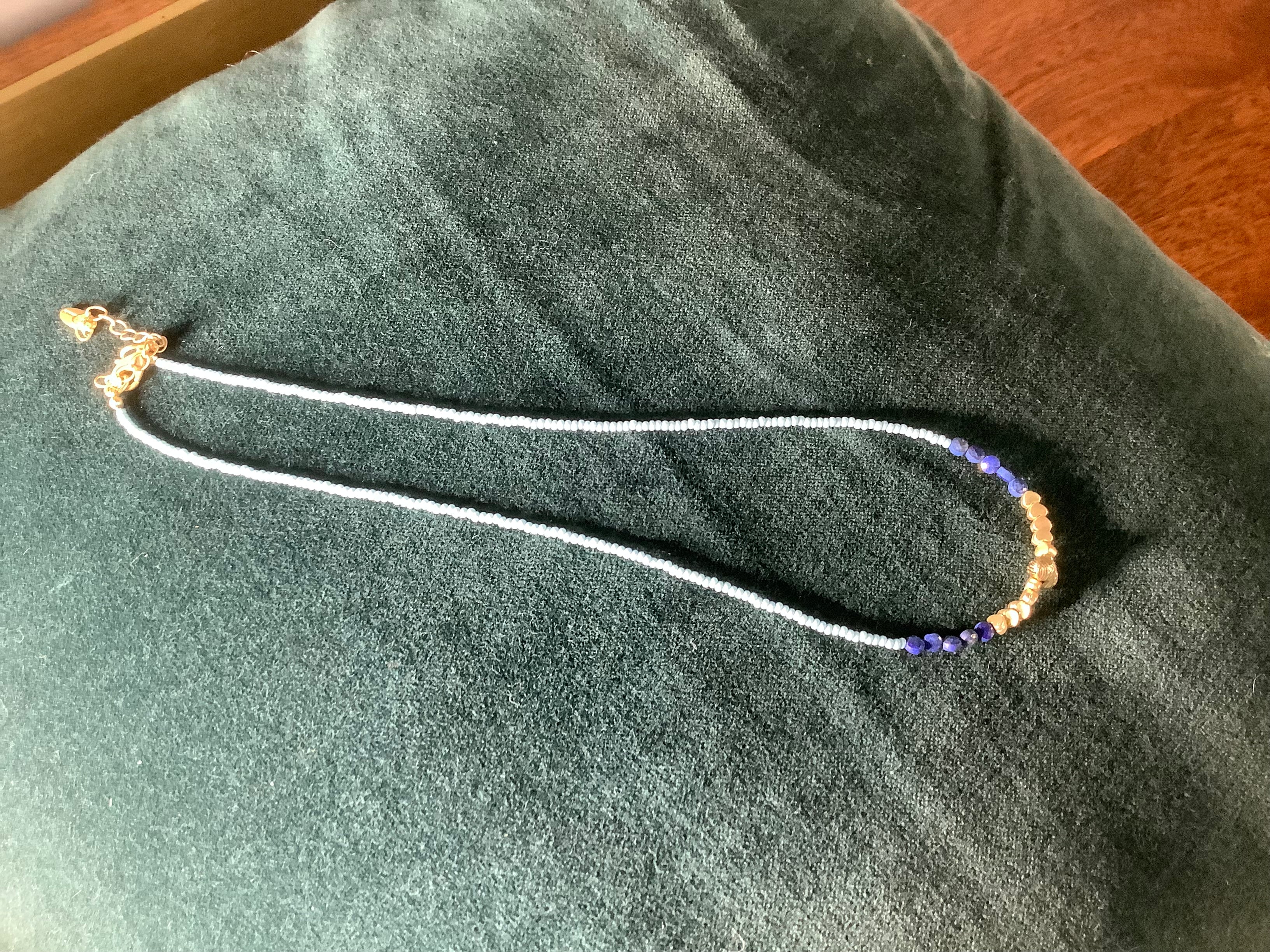 Necklace - blue bead