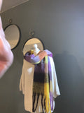 Scarf - heather, gold and brown