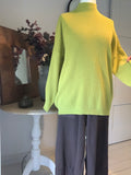 Lime green turtle neck sweater