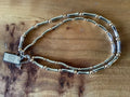 Double gold and silver coloured necklace
