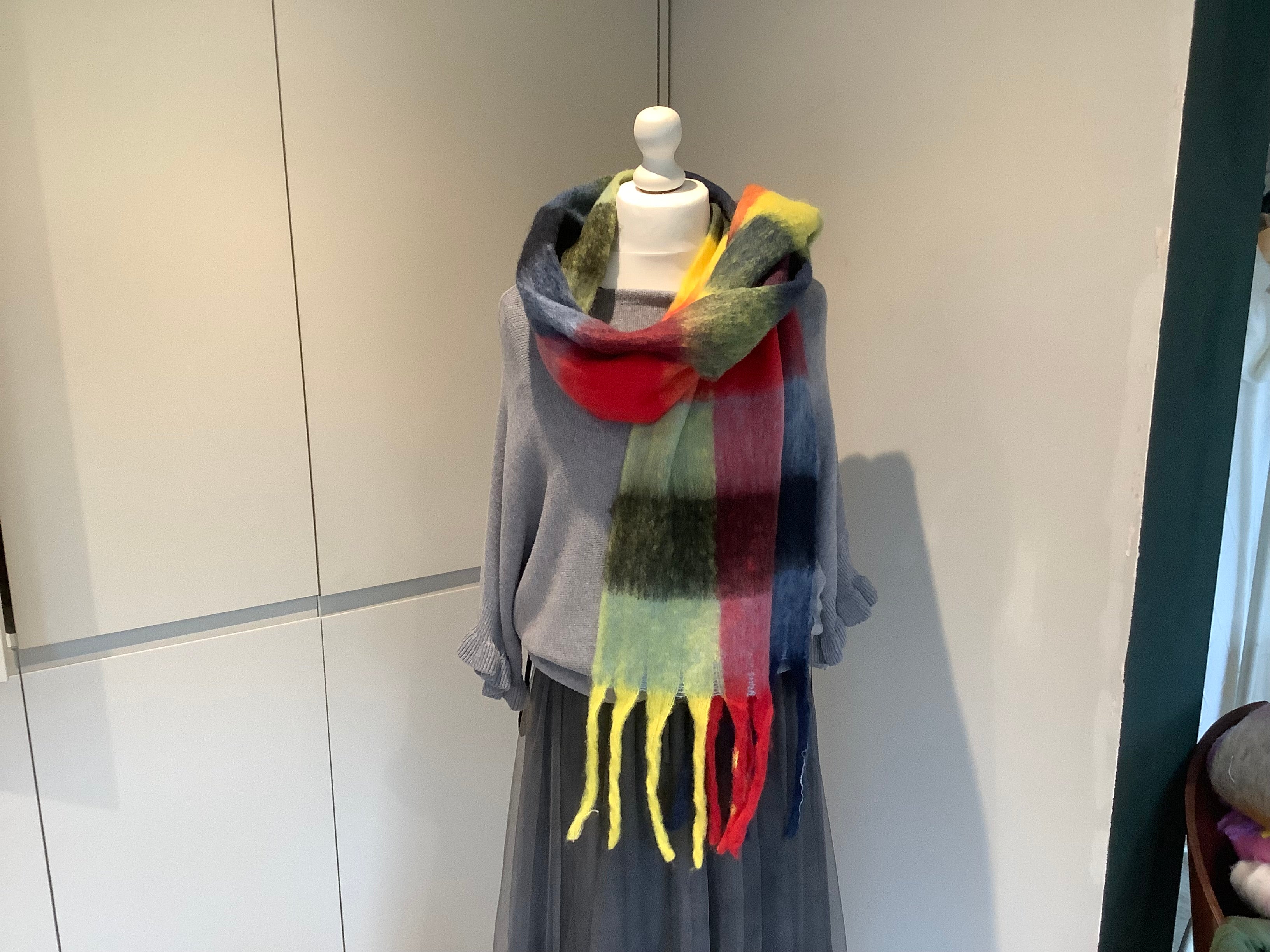 Brightly coloured scarf