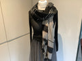 Two tone black and grey scarf