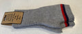 Fingerless gloves - grey with stripe