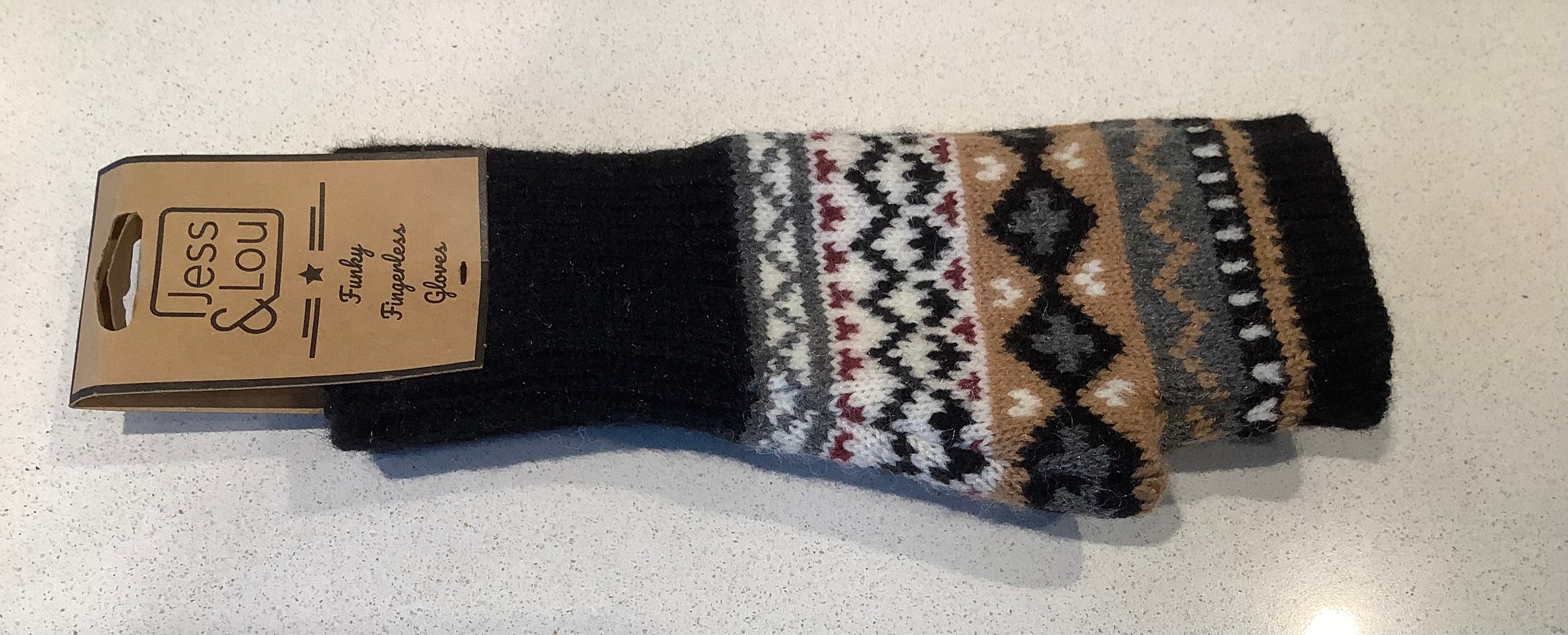 Fingerless gloves - Nordic black