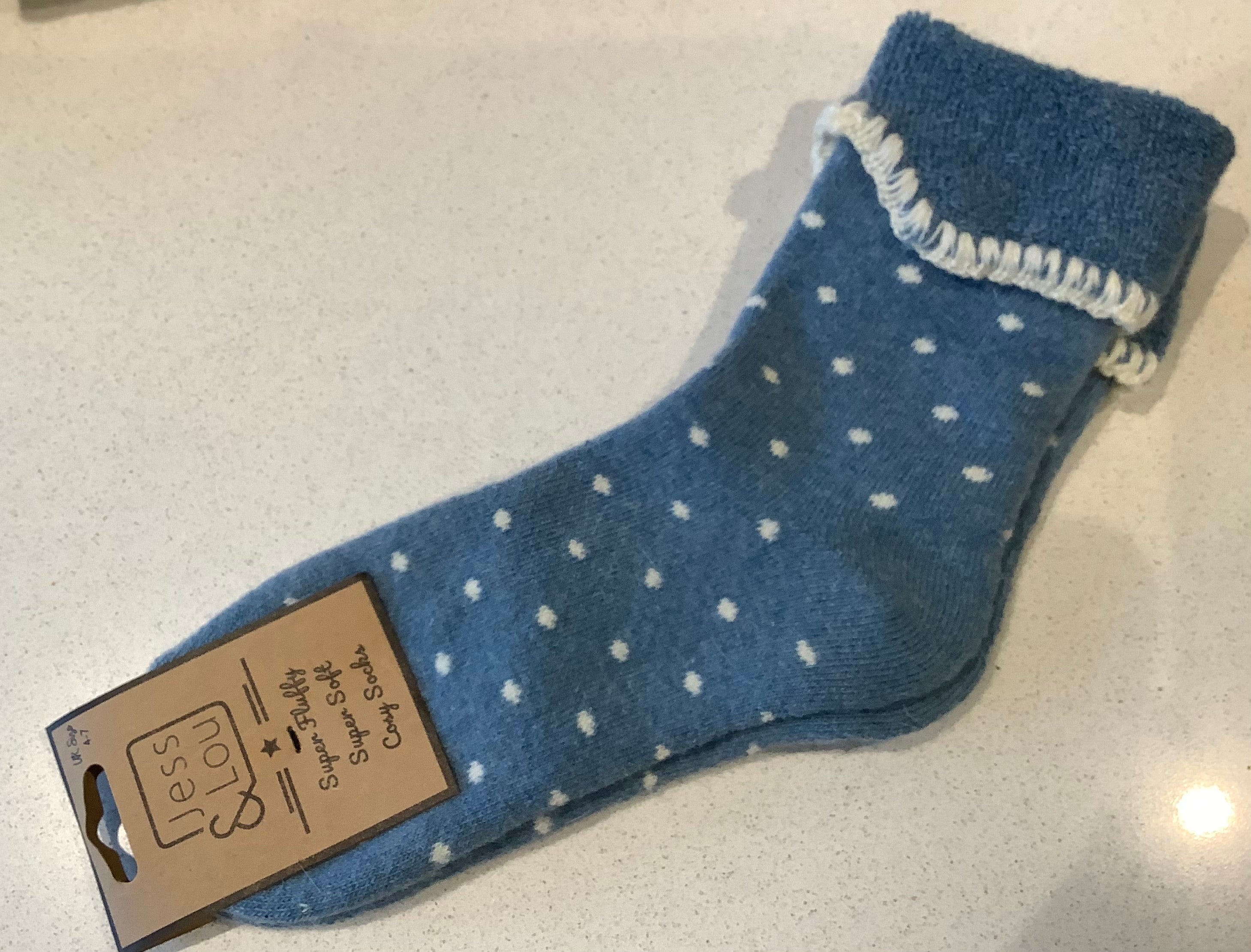 Cosy socks - cornflower spots