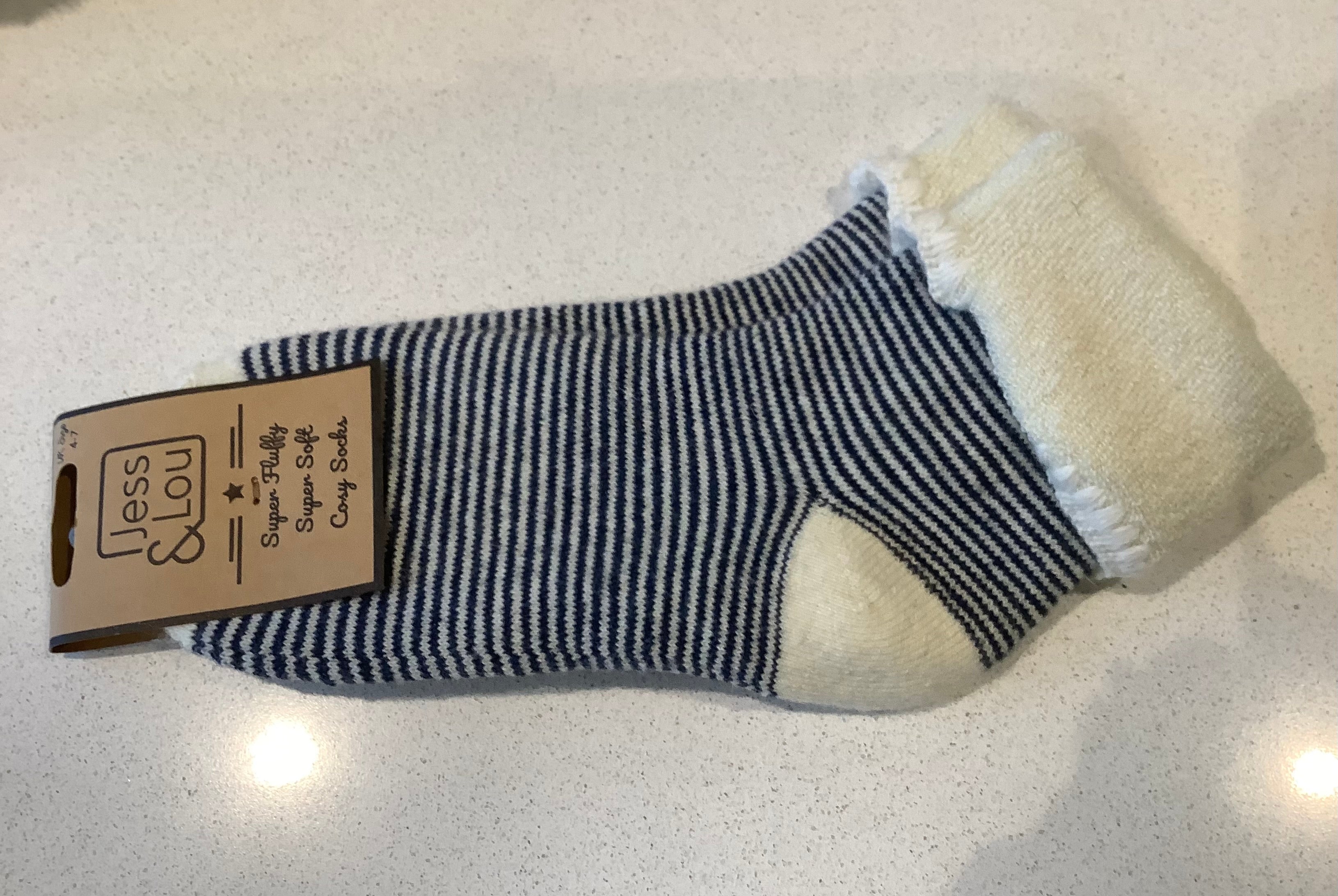 Cosy socks - navy stripe