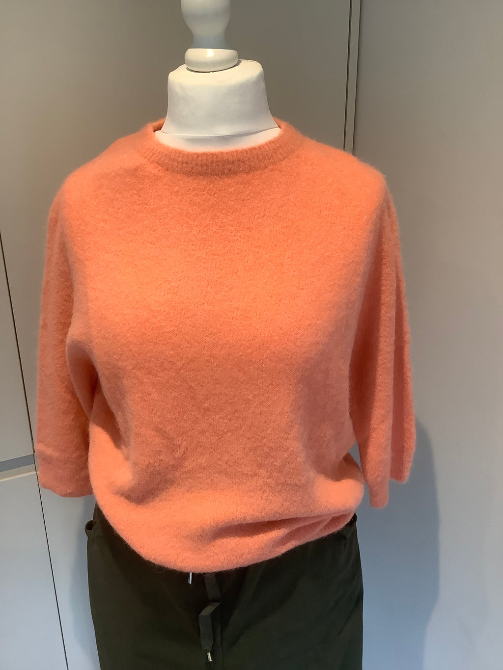 Coral soft sweater with alpaca