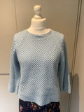 Honeycomb pale blue sweater
