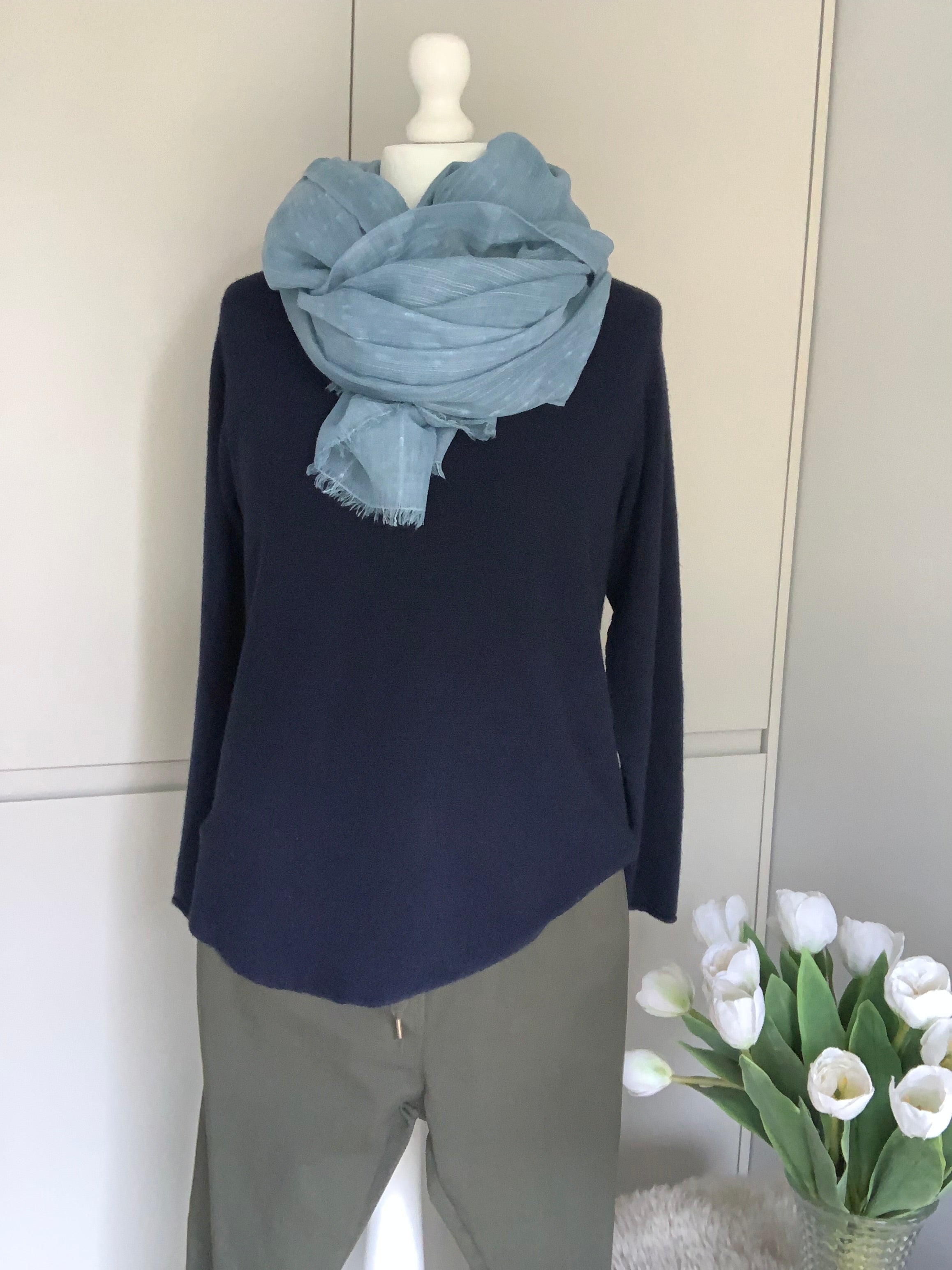 Cornflower blue scarf