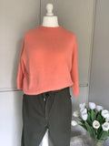 Coral soft sweater with alpaca