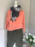 Ivory and grey scarf