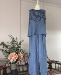 Linen coord set - blue