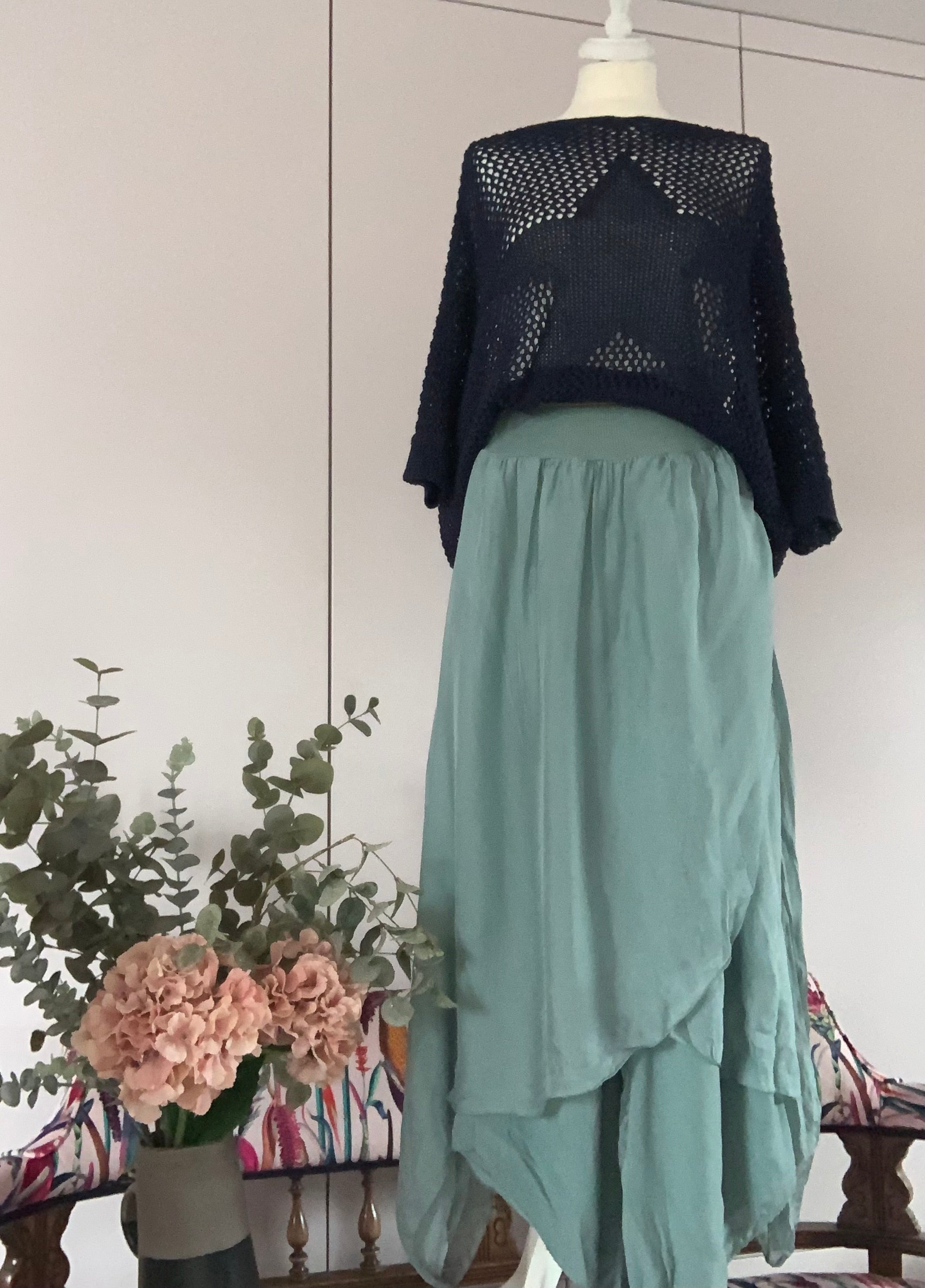 Silk harem pants - khaki
