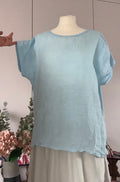 Pale blue T-shirt linen