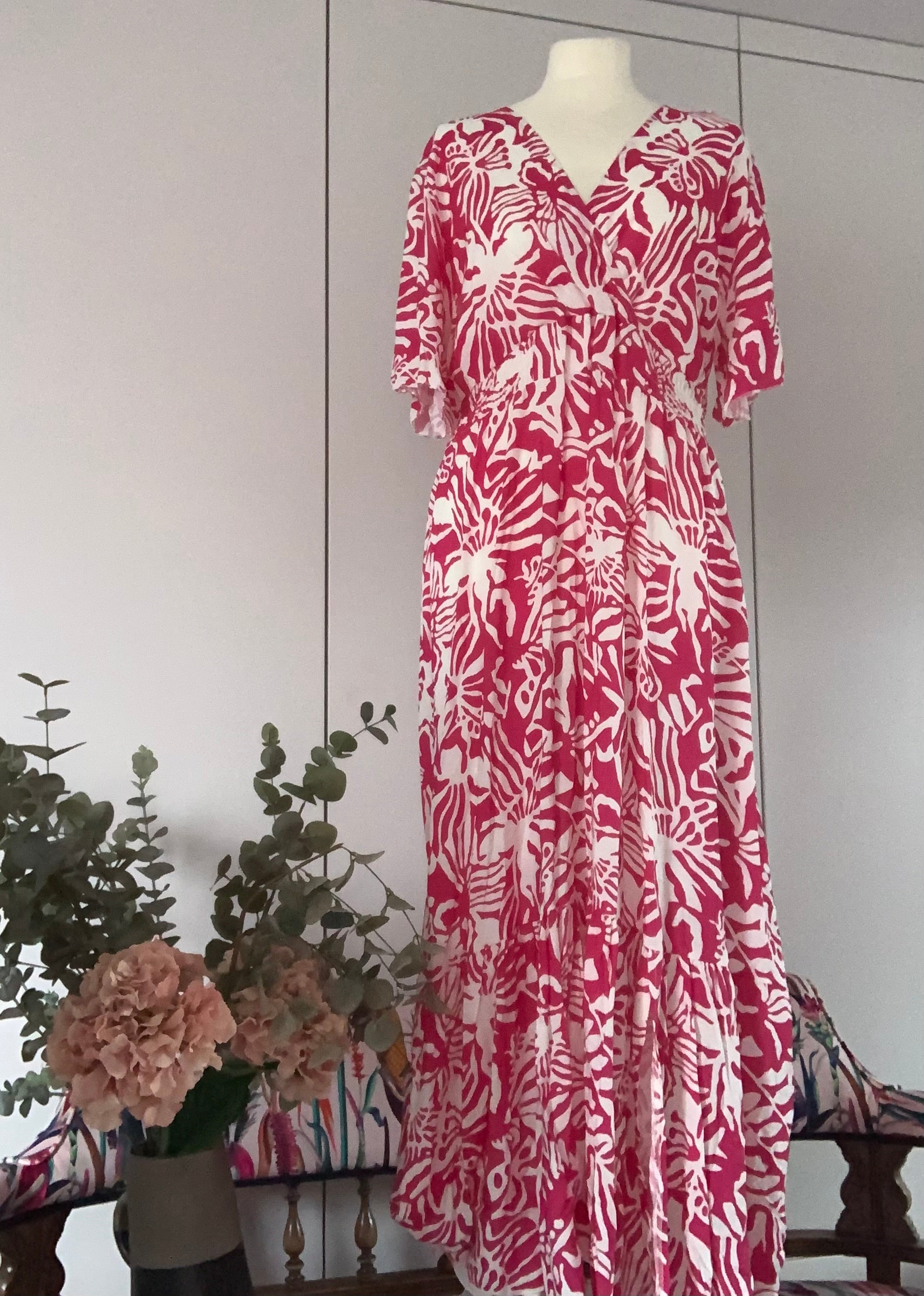 Pink print dress